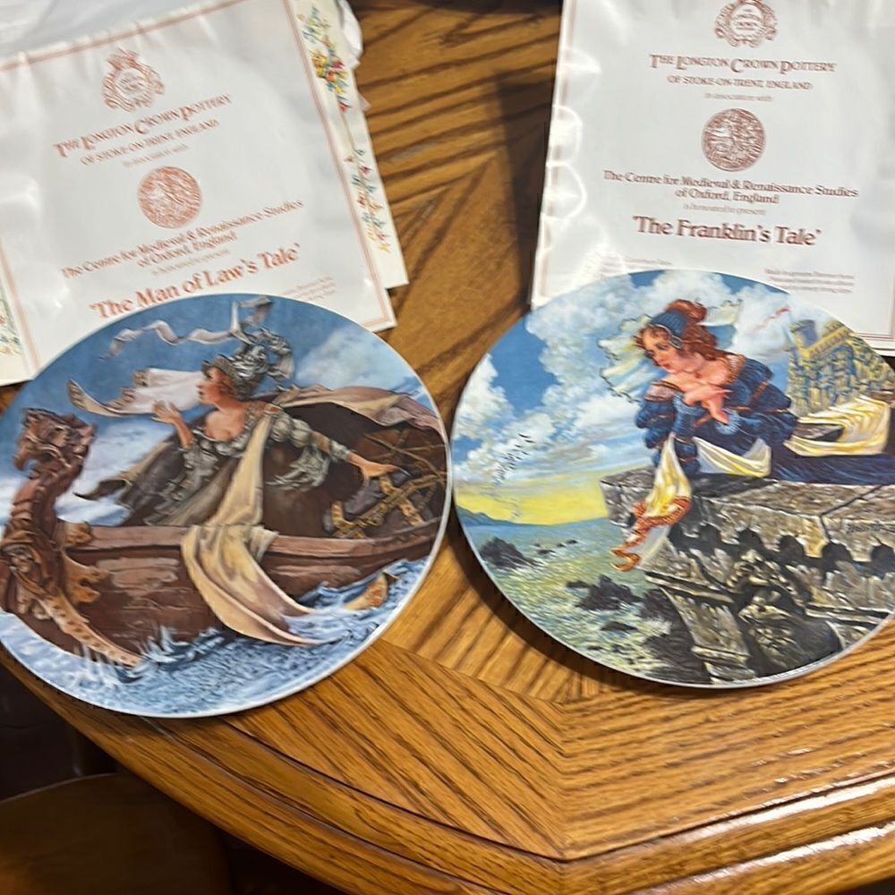 Medieval renaissance collector plates